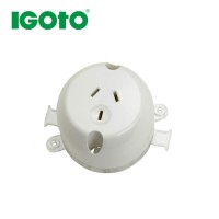 10a 250v Saa Certificated 3 Pins Surface Mounting Block Single Plug Base